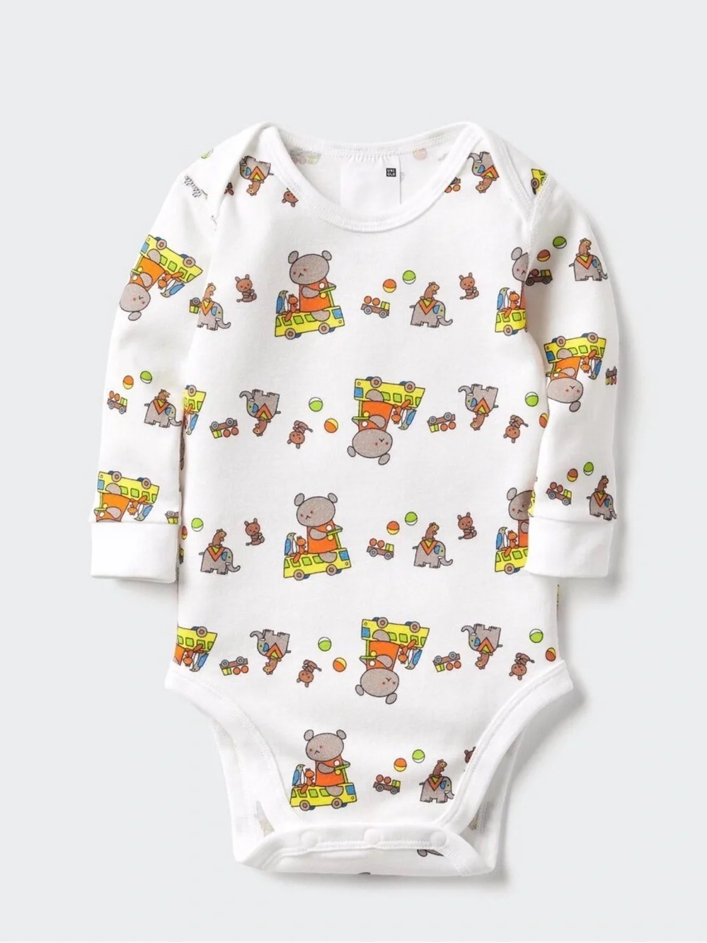 BNWT UNIQLO THE BOOK COLLECTION LONG SLEEVE BODYSUIT CROSS OVER STYLE SIZE 0-3M